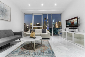 Full Burj Khalifa view- Dubai Bling Modern 1BDR in Business bay- 7mn to Dubai Mall- No balcony